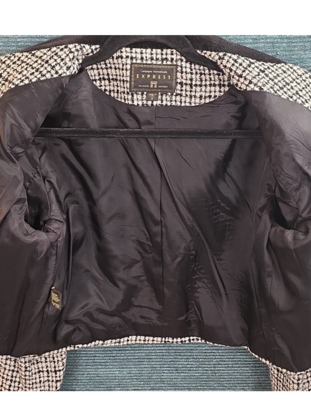 Vintage Express Compagnie Internationale Cropped Tweed Double Breasted Blazer - Picture 13 of 16